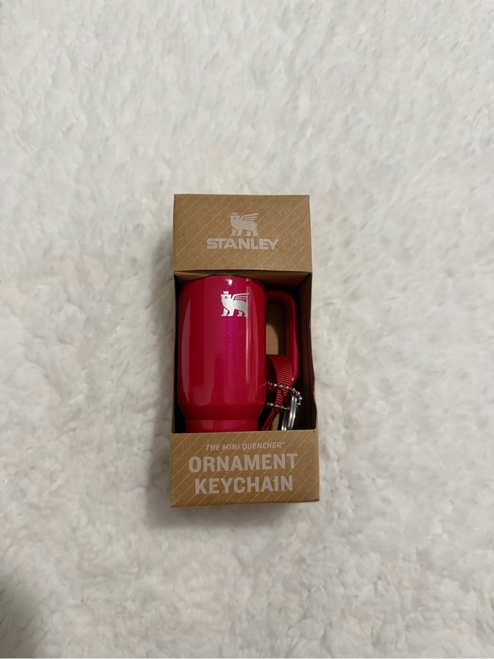 Stanley Mini Quencher Ornament Keychain - Glossy Red